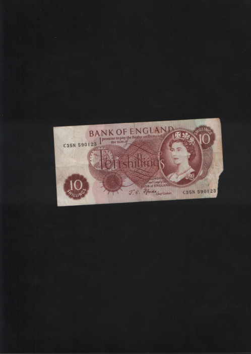 Marea Britanie UK Anglia 10 shillings 1970 colt lipsa seria590123