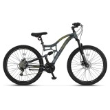 Bicicleta MTB Umit Stallion 2D, Full Suspension, SHM, 21 viteze, roata 29&quot;, cadr... Cod:52959170003