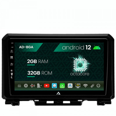 Navigatie Suzuki Jimny (2018-2022), Android 12, A-Octacore 2GB RAM + 32GB ROM, 9 Inch - AD-BGA9002+AD-BGRKIT312 foto