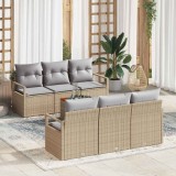 Cumpara ieftin Set de canapele pentru grădină 7 pcs Bej, gri deschis
