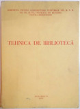 TEHNICA DE BIBLIOTECA 1952