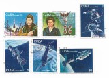 Cuba - A 15-a aniversare a primului zbor spatial cu echipaj uman, 1976 - serie obliterata