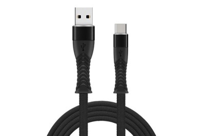 CABLU DATE INCARCARE FISH USB LA TYPE-C 1M 2.4A NEGRU foto