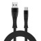 CABLU DATE INCARCARE FISH USB LA TYPE-C 1M 2.4A NEGRU