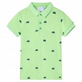 Tricou polo pentru copii,&nbsp;verde neon, 116 GartenMobel Dekor, vidaXL