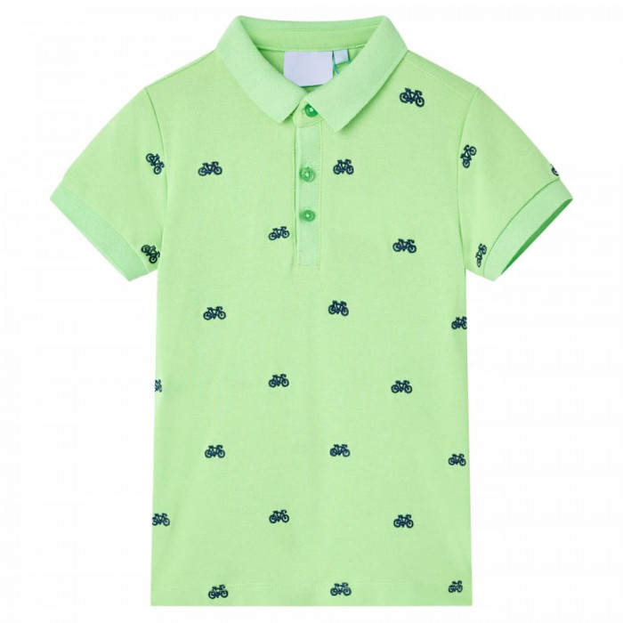 Tricou polo pentru copii,&nbsp;verde neon, 116 GartenMobel Dekor