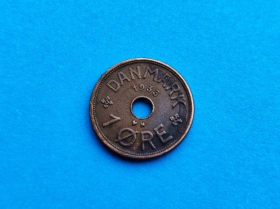 1 Ore 1933-Danemarca-mai Rar foto