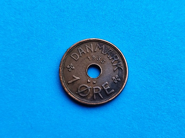 1 Ore 1933-Danemarca-mai Rar