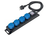 Prelungitor alimentare AS SCHWABE 3G1,5mm&sup2; 1,5m negru 4 prize cod 838611