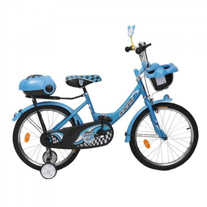 Bicicleta pentru copii cu roti ajutatoare Blue 20 inch 2082