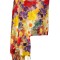 Fular casmir dama F, rosu/galben, 180 x 70 cm