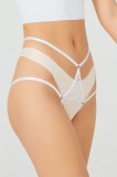 GS623-2 Chilot fetish din benzi elastice accesorizate cu dantela si inele metalice, L, Cottonhill