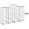 Cosuri gabion arcuite 40 buc, 200x30x120/140cm, fier galvanizat