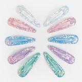 Clame de Par Pastel cu Glitter Holografic pentru Copii, CMCLASS