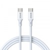 Cablu Date si Incarcare USB-C - USB-C BWOO X282, 60W, 1m, Alb, Universal