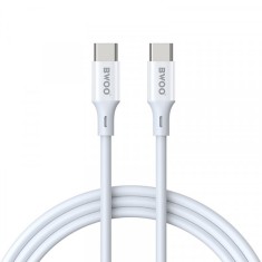 Cablu Date si Incarcare USB-C - USB-C BWOO X282, 60W, 1m, Alb