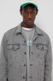 Levi&#039;s geaca jeans barbati, culoarea gri, de tranzitie