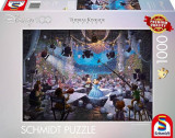 Puzzle 1000 piese Schmidt: Thomas Kinkade - Sărbătorirea a 100 de ani Disney