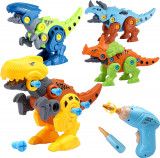Jucării din dinozaur Te Apart, Lujex 4 buc Set de construcție DIY cu burghie ele, Oem