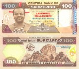 SWAZILAND █ bancnota █ 100 Emalangeni █ 2008 █ P-34 █ POLYMER █ UNC █ necirculata