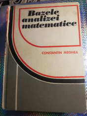 Bazele analizei matematice Constantin meghea foto