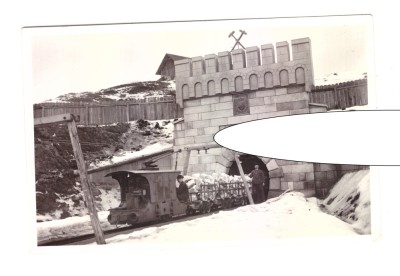 CP Ocna Dejului - Mina de sare, ocupatia maghiara, 1941, necirculata, animata, cu trenulet, stare foarte buna foto