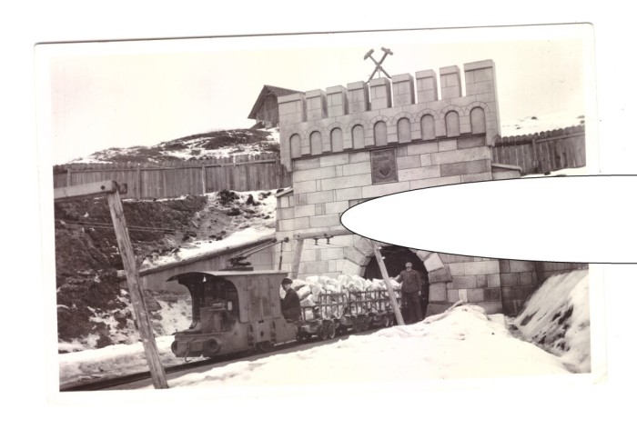 CP Ocna Dejului - Mina de sare, ocupatia maghiara, 1941, necirculata, animata, cu trenulet, stare foarte buna