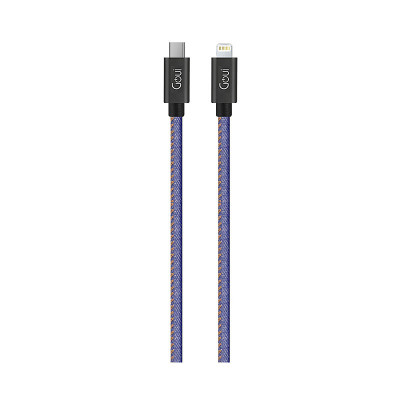 Cablu Date si Incarcare USB Type-C la Lightning Goui Fashion, 1 m, Bleumarin G-FASHIONC94JB foto