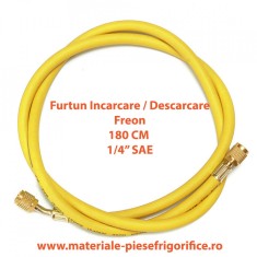 Furtun pentru incarcare si descarcare agenti frigorifici 1/4 &quot; SAE GALBEN,