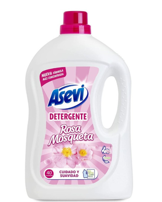 Detergent Lichid pentru Rufe Asevi Rosa Mosqueta, 40 Spalari, 2.3 l