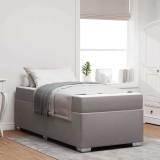 Cumpara ieftin Cadru de pat Gri taupe 90 x 190 cm țesătură