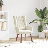 vidaXL Scaun de relaxare din catifea crem