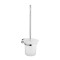 Perie WC Bisk Go 07027, suspendat, metal + sticla mata, 11.5 x 36 x 13.5 cm