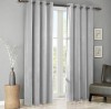 Set draperii din catifea cu inele argintii, Madison, 200x255 cm, densitate 700 g/ml, Cloud, 2 buc
