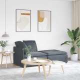 VidaXL Canapea modulară cu taburet și perne catifea gri &icirc;nchis