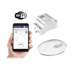 Termostat de ambient fara fir Computherm B300 RF senzor temperatura Wi-Fi Alb foto