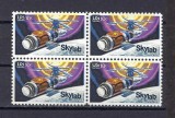 SUA 1974 - Skylab, cosmonautica, bloc de 4 neuzat