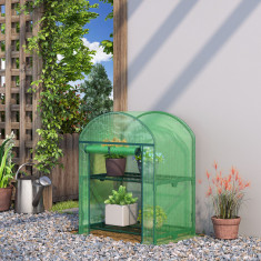 Outsunny minisera de gradina, copertina PE, 69x49x92cm, verde