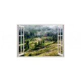 Autocolant decorativ, Fereastra, Natura si peisaje, Multicolor, 85 cm, 2102ST