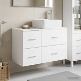 Cumpara ieftin Set de mobilier pentru baie suspendat 2 buc. Alb