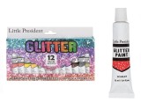 Set 12 culori acrilice glitter pentru pictura