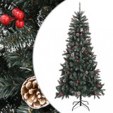 Brad de Crăciun artificial cu suport, verde, 240 cm, PVC