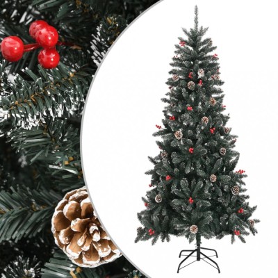 vidaXL Brad de Crăciun artificial cu suport, verde, 240 cm, PVC 345182 foto
