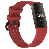 Cumpara ieftin Curea Bratara sport Edman pentru Fitbit Charge 3 / 4, marimea L, Rosu