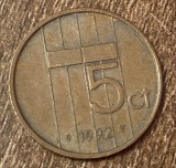 C50 - Moneda foarte veche - Olanda - 5 centi - 1992
