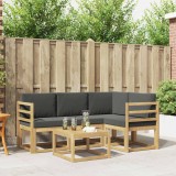 vidaXL Set de canapele de exterior cu pernă 5 pcs Alb și antracit 3387581
