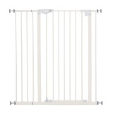 PawHut Poarta pentru Caini cu 4 Suruburi Reglabile si Banda Adeziva, Poarta de Siguranta din Metal si Plastic, 86x104.1 cm, Alb | Aosom Romania