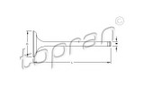 Supapa evacuare OPEL ASTRA F Hatchback (53, 54, 58, 59) (1991 - 1998) TOPRAN 201 247