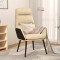 Scaun de relaxare, crem, material textil - 2