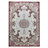 250x350 cm Covor living/dormitor, 70% Polyester și 30% Bumbac, Design Clasic Traditional, Rosu, Densitate 2800 gr/m2